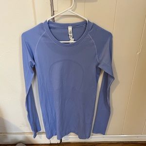 Lululemon long sleeve swiftly tech tee in periwinkle